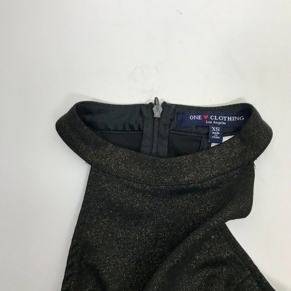 One Clothing Los Angeles Gold and Black Sleeveless Romper Size XS - Picture 3 of 5
